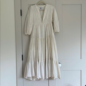 CJ Laing Tiered White Midi